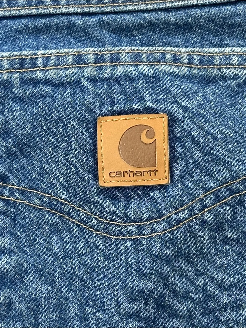 Carhartt Classic Blue Men's Denim Jeans Relax Fit Medium Wash 38x30